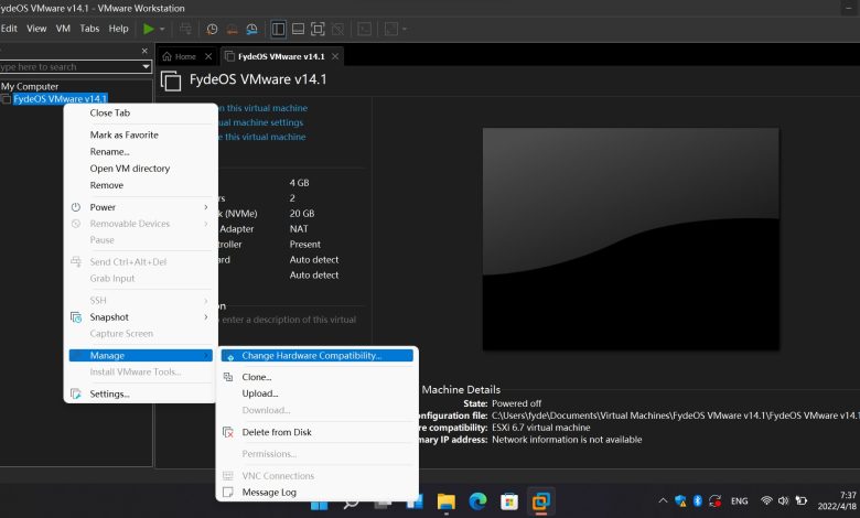 come installare fydeos su virtualbox