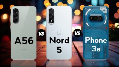 Confronto 2025: OnePlus Nord 5, Nothing 3a Pro e A56
